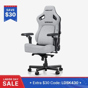 AndaSeat Ash Gray Kaiser 4 6D Armrest Gaming Chair