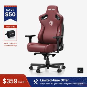 AndaSeat Classic Maroon Kaiser 3E Series Ergonomic Office Gaming Chair