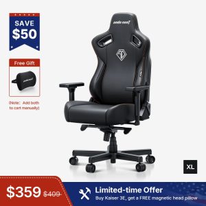 AndaSeat Elegant Black Kaiser 3E Series Ergonomic Office Gaming Chair